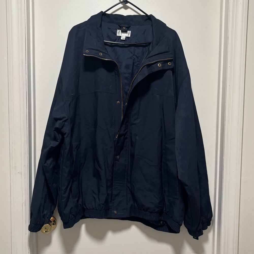 Cutter & Buck cb weathertec Dark Blue Windbreaker double zip xxl